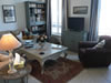 apartments in cannes living area with tv, long windows with view
